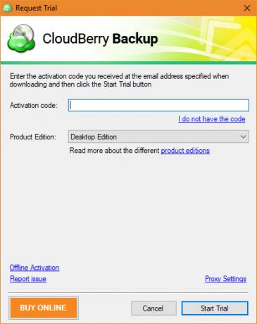 CloudBerry Backup ščiti datoteke v operacijskih sistemih Windows, Mac in Linux 03 Preskusna aktivacija CloudBerry Backup