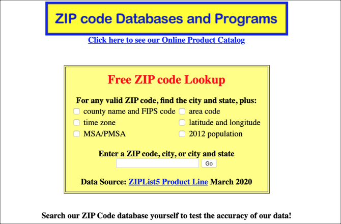 Glavna stran Zip Info