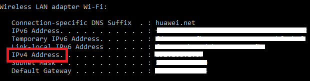 podrobnosti sistema Windows - IP naslov