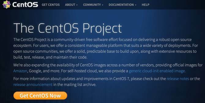 Spletno mesto CentOS