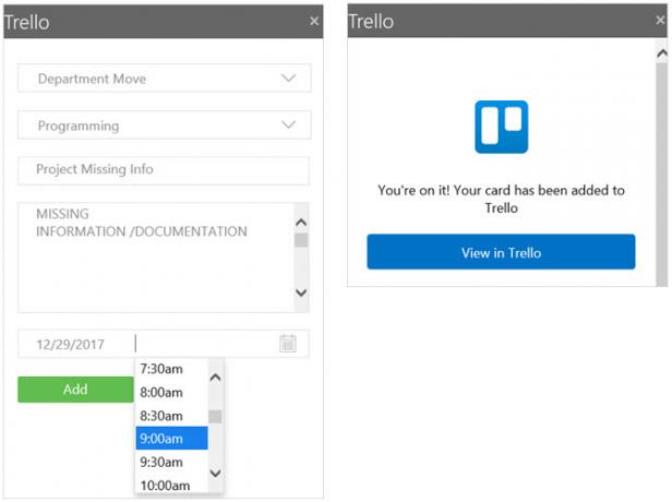 Dodatek za upravljanje projektov Trello Outlook