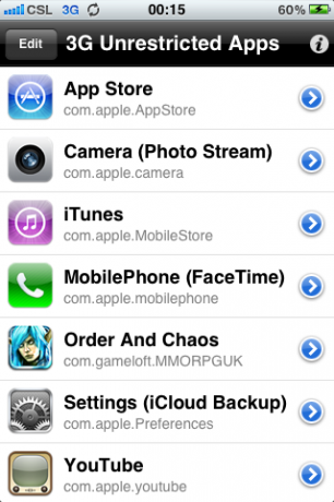3G Unrestrictor 5 vam omogoča neomejen nadzor nad podatki vašega iPhone-a [Cydia, iOS] 3GU vmesnik