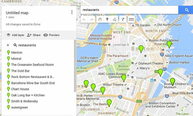 Restavracije Google Maps