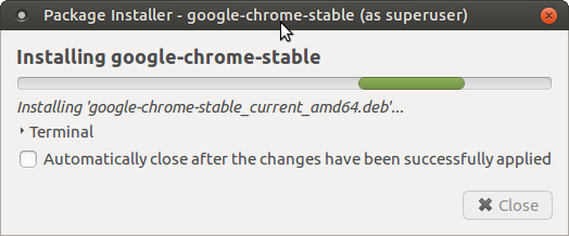 linux namestiti chrome