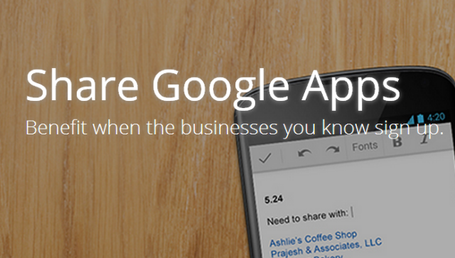 Pridružite se napotitvenemu programu za Google Apps in pridobite 15 $ na novega googleapps1 kupca