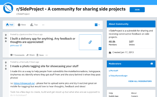 r/SideProject vam pove, kako nadaljevati svoj strastni projekt s skupnostjo, ki vas podpira in ponuja konstruktivne povratne informacije