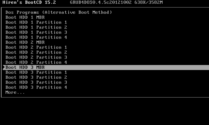 Hiren's Boot CD: večnamenski zagonski CD za vsako potrebo HBCD Boot Options HDD 670x400