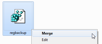 Združitev registra registra Windows