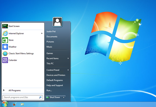 Naj bo Windows 8 videti kot Windows 7