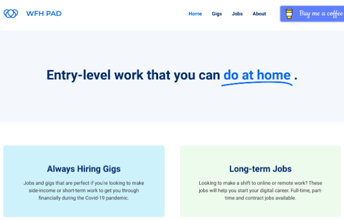 WFH Pad navaja kratkoročne nastope in dolgoročna delovna mesta za začetne oddaljene delavce