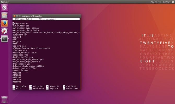 izboljšati sistem Linux conky