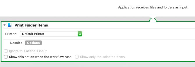 Aplikacija Automator za tiskanje dokumentov na Macu