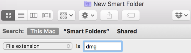 Datoteke DMG Mac Smart Folder