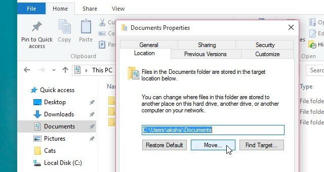 change-default-docs-folder