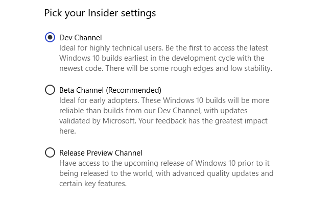 spremenite razvojno pot Windows Inside
