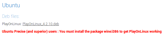 PlayOnLinux Debian paket