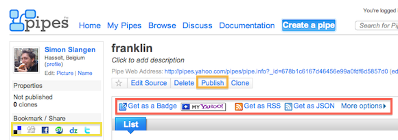 vadnica za yahoo pipe