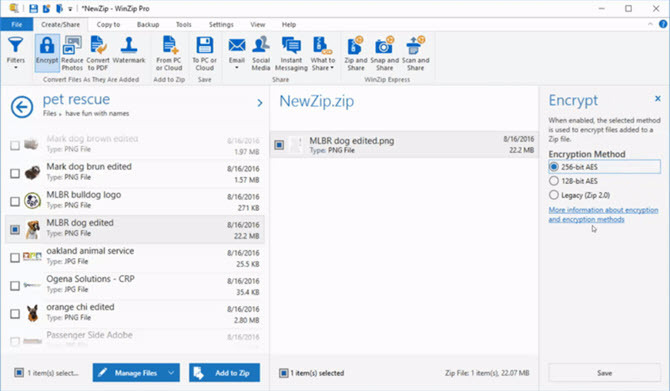 WinZip RAR odpirač