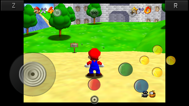 Super Mario 64, kot se igra na RetroArch za Android