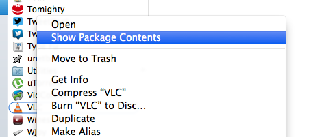 vlc-show-package-content