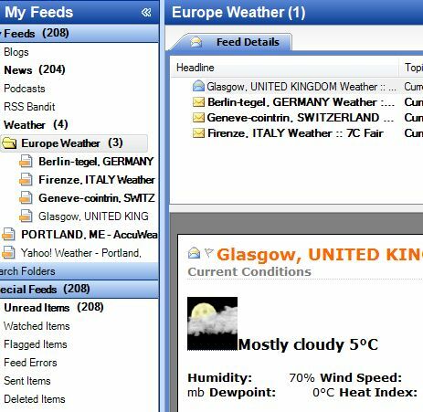 7 najboljših virov za posodobitve vremenskih razmer RSS rssweather7