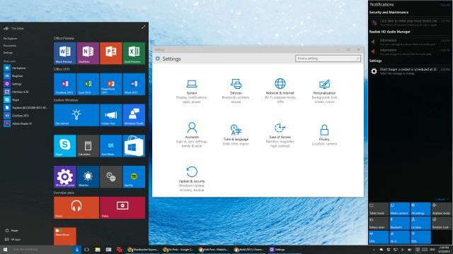 Namizje Windows 10 Build 10074