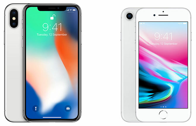 iPhone X in iPhone 8