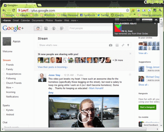 GoogleMINUS: Prejmite obvestilo, ko vas nekdo odstrani iz svojih Google+ krogov google minus1