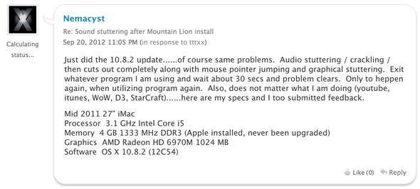 OS X Mountain Lion še zdaleč ni popoln & Evo zakaj se sliši 1082 xn
