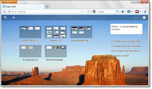 Super začnite dan z vizualnimi zaznamki in preprostim seznamom opravil [Firefox] super start01