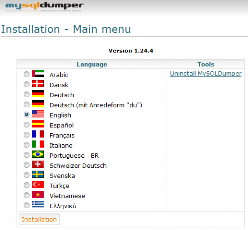 varnostno kopijo mysql