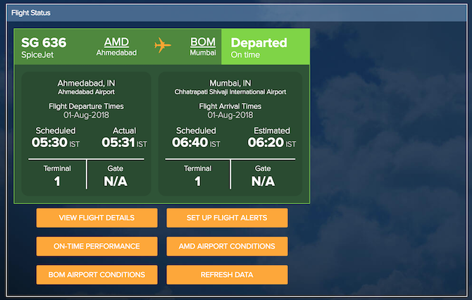 To uporabno spletno mesto je znano kot Flightstats