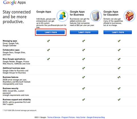Vodnik za Google Apps: Brezplačna e-pošta in več na vašem spletnem mestu ggle page10image6576 filtrirano