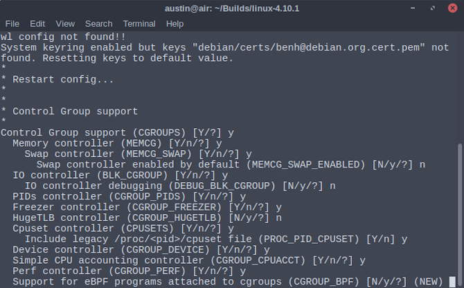 Kako sestaviti svoje Linux jedro. Make Localmodconfig New