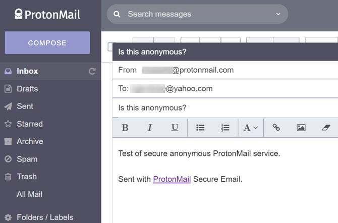 ProtonMail e-poštni vmesnik