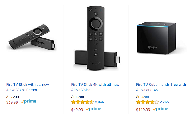 Amazon fire TV tv naprave primerjava stroškov