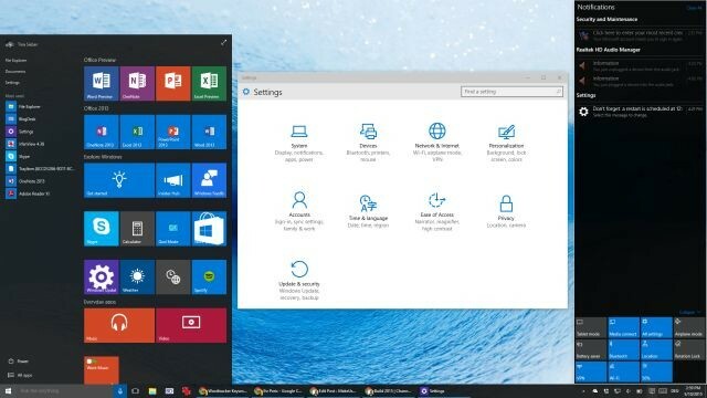 Namizje Windows 10 Build 10074