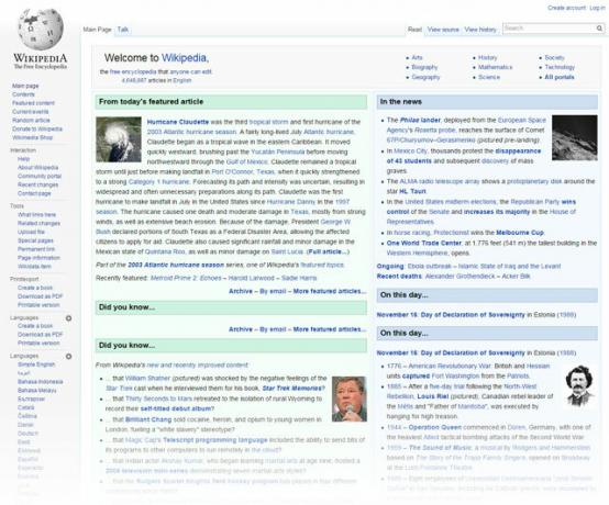 Wikipedia – prva stran