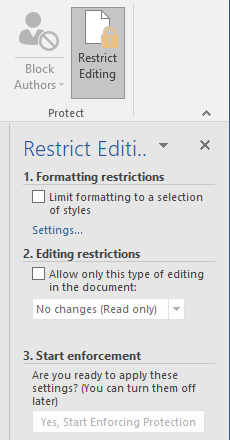 Kako ustvariti profesionalna poročila in dokumente v programu Microsoft Word Restrict Editing