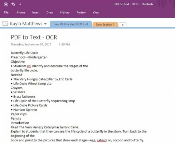 Onenote optično prepoznavanje znakov